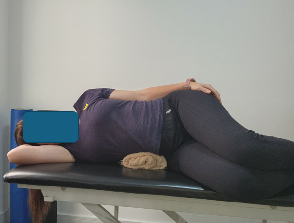 posição para alívio da dor lombar