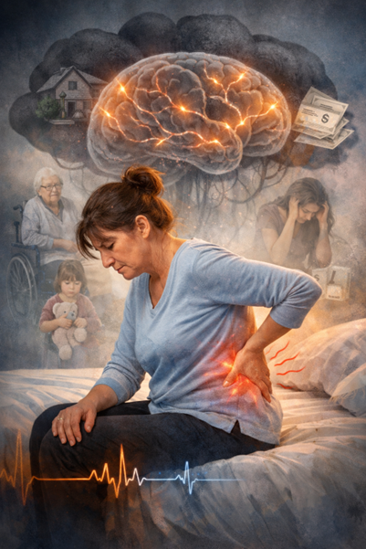 Dor lombar crônica relacionada ao estresse e rotina — Baggio Osteopatia